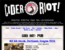 Tablet Screenshot of ciderriot.com